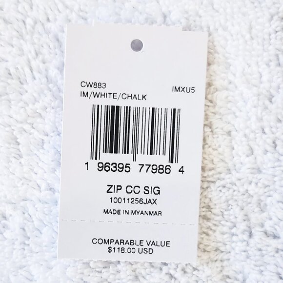 NWT Coach Zip Card Case In Signature Canvas White Chalk CW883 - Picture 5 of 5